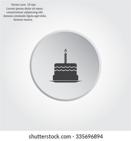 Birthday cake web icon