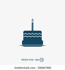 Birthday cake web icon