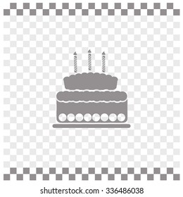 Birthday cake web icon.