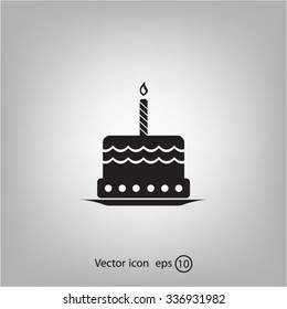Birthday cake web icon