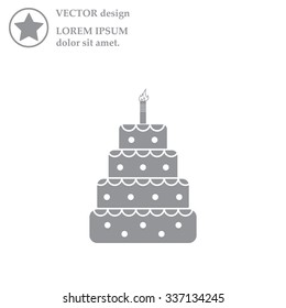 Birthday cake web icon