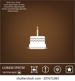 Birthday cake web icon