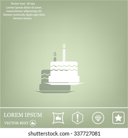 Birthday cake web icon