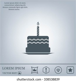 Birthday cake web icon