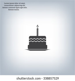 Birthday cake web icon