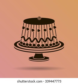 Birthday cake web icon