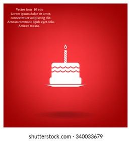 Birthday cake web icon