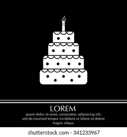 Birthday cake web icon