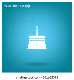 Birthday cake web icon