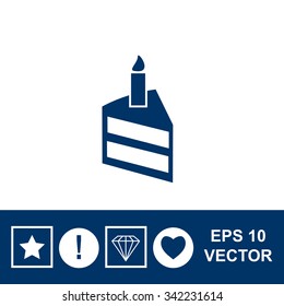 Birthday cake web icon.