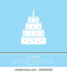 Birthday cake web icon