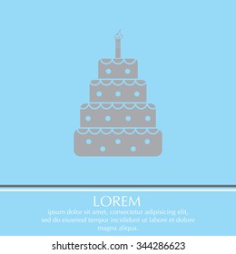 Birthday cake web icon