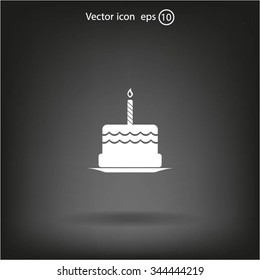 Birthday cake web icon