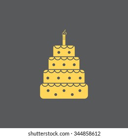 Birthday cake web icon