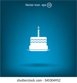 Birthday cake web icon