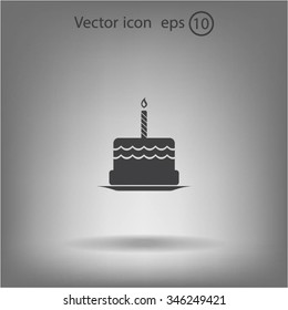 Birthday cake web icon