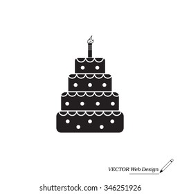 Birthday cake web icon
