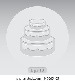 Birthday cake web icon