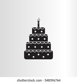 Birthday cake web icon
