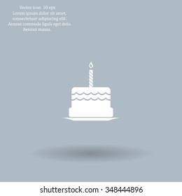 Birthday cake web icon