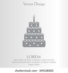 Birthday cake web icon