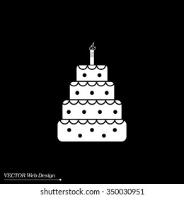 Birthday cake web icon