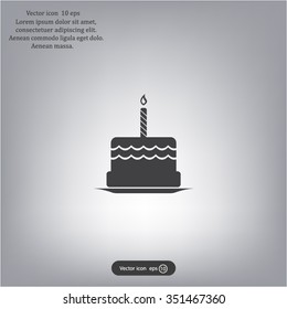 Birthday cake web icon