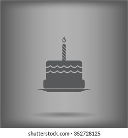 Birthday cake web icon