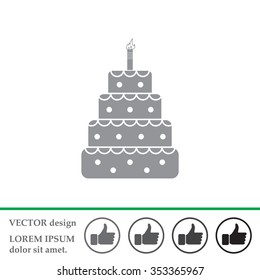 Birthday cake web icon