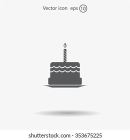 Birthday cake web icon