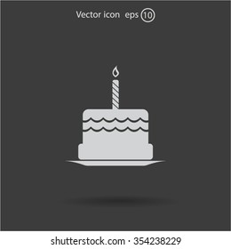 Birthday cake web icon