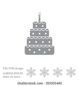 Birthday cake web icon