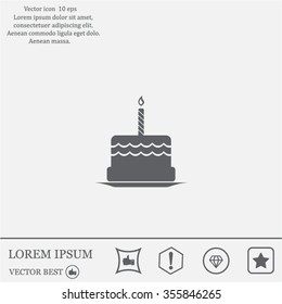 Birthday cake web icon
