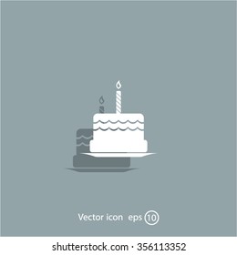 Birthday cake web icon