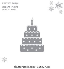 Birthday cake web icon