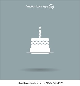 Birthday cake web icon