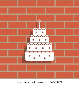 Birthday cake web icon
