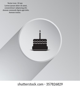 Birthday cake web icon