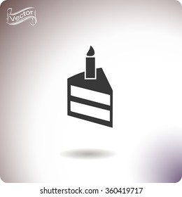 Birthday cake web icon.