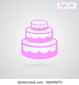 Birthday cake web icon