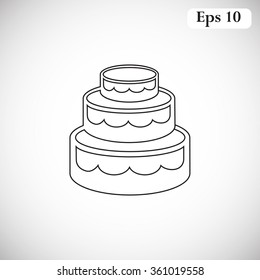 Birthday cake web icon