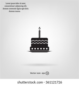 Birthday cake web icon