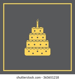 Birthday cake web icon