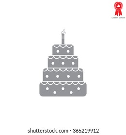 Birthday cake web icon