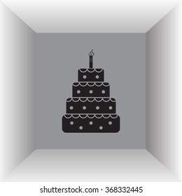 Birthday cake web icon