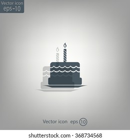 Birthday cake web icon