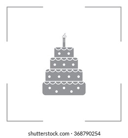 Birthday cake web icon