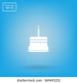 Birthday cake web icon