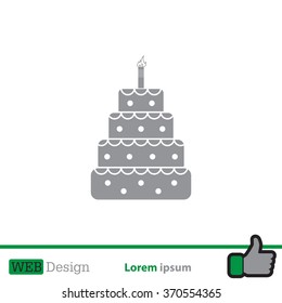 Birthday cake web icon