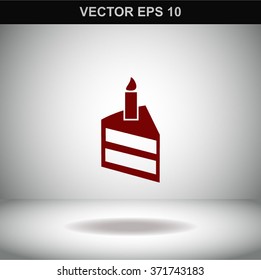 Birthday cake web icon.